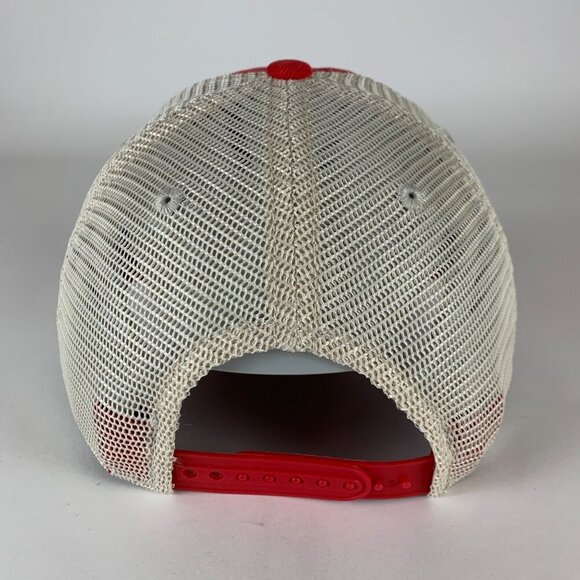 Utah Utes NCAA Red White Top of the World Relaxed Fit Snapback Trucker Hat - Picture 3 of 5